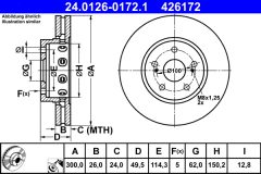 ATE 24.0126-0172.1 — Тормозной диск