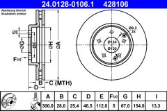 ATE 24.0128-0106.1 — Тормозной диск