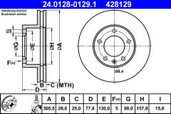 ATE 24.0128-0129.1 — Тормозной диск