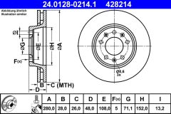 ATE 24.0128-0214.1 — Тормозной диск