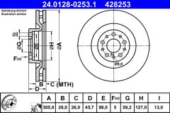 ATE 24.0128-0253.1 — Тормозной диск