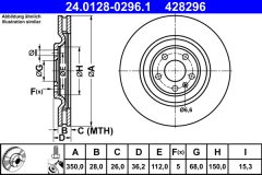 ATE 24.0128-0296.1 — Тормозной диск
