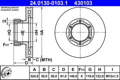 ATE 24.0130-0103.1 — Тормозной диск