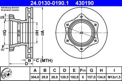 ATE 24.0130-0190.1 — Тормозной диск