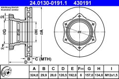 ATE 24.0130-0191.1 — Тормозной диск