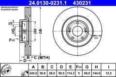 ATE 24.0130-0231.1 — Тормозной диск