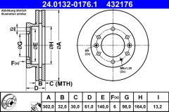 ATE 24.0132-0176.1 — Тормозной диск