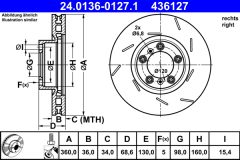 ATE 24.0136-0127.1 — Тормозной диск