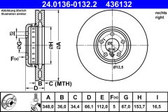 ATE 24.0136-0132.2 — Тормозной диск