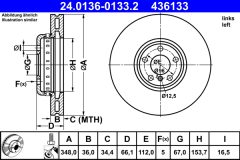 ATE 24.0136-0133.2 — Тормозной диск