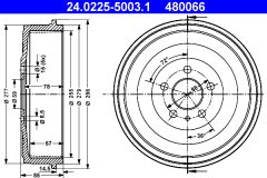 ATE 24.0225-5003.1 — Тормозной барабан