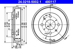 ATE 24.0218-5002.1 — Tambur de frână