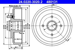 ATE 24.0220-3020.2 — Тормозной барабан