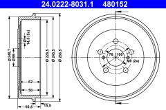 ATE 24.0222-8031.1 — Тормозной барабан