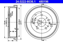 ATE 24.0222-8036.1 — Тормозной барабан