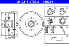 ATE 24.0218-0707.2 — Тормозной барабан