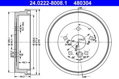 ATE 24.0222-8008.1 — Tambur de frână