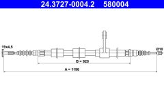 ATE 24.3727-0004.2 — Трос ручного тормоза
