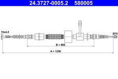 ATE 24.3727-0005.2 — Трос ручного тормоза