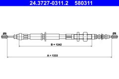 ATE 24.3727-0311.2 — Трос ручного тормоза