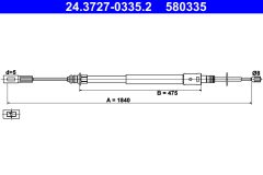 ATE 24.3727-0335.2 — Cablu frână de mână
