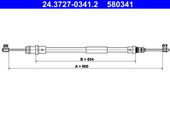 ATE 24.3727-0341.2 — Трос ручного тормоза