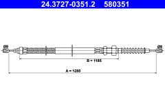 ATE 24.3727-0351.2 — Трос ручного тормоза
