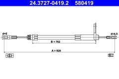 ATE 24.3727-0419.2 — Cablu frână de mână
