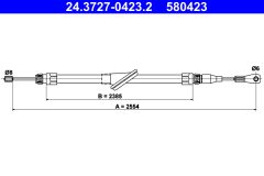 ATE 24.3727-0423.2 — Cablu frână de mână