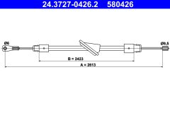 ATE 24.3727-0426.2 — Трос ручного тормоза
