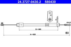 ATE 24.3727-0430.2 — Трос ручного тормоза