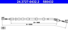 ATE 24.3727-0432.2 — Cablu frână de mână