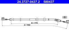 ATE 24.3727-0437.2 — Cablu frână de mână