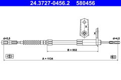 ATE 24.3727-0456.2 — Трос ручного тормоза