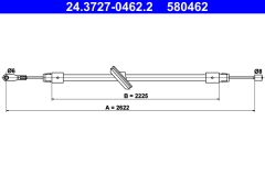 ATE 24.3727-0462.2 — Трос ручного тормоза