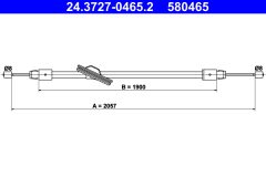 ATE 24.3727-0465.2 — Трос ручного тормоза