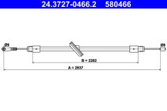 ATE 24.3727-0466.2 — Трос ручного тормоза