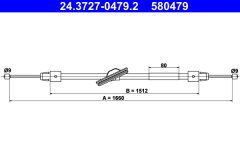 ATE 24.3727-0479.2 — Трос ручного тормоза