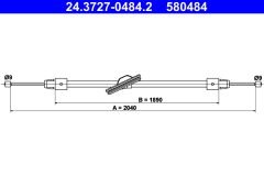 ATE 24.3727-0484.2 — Трос ручного тормоза