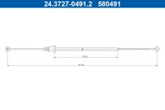 ATE 24.3727-0491.2 — Трос ручного тормоза