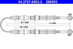 ATE 24.3727-0503.2 — Трос ручного тормоза