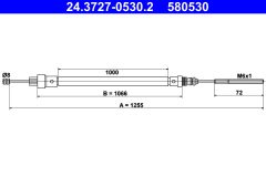 ATE 24.3727-0530.2 — Трос ручного тормоза