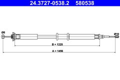 ATE 24.3727-0538.2 — Трос ручного тормоза