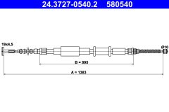 ATE 24.3727-0540.2 — Трос ручного тормоза