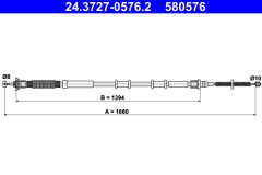 ATE 24.3727-0576.2 — Трос ручного тормоза