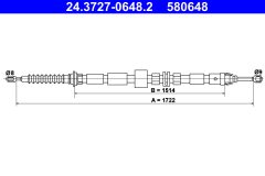 ATE 24.3727-0648.2 — Трос ручного тормоза