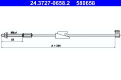 ATE 24.3727-0658.2 — Трос ручного тормоза