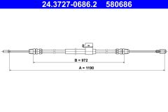 ATE 24.3727-0686.2 — Трос ручного тормоза