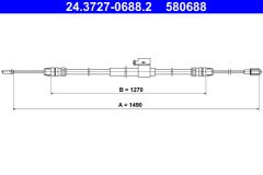ATE 24.3727-0688.2 — Трос ручного тормоза
