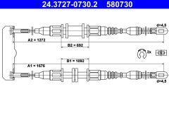 ATE 24.3727-0730.2 — Трос ручного тормоза